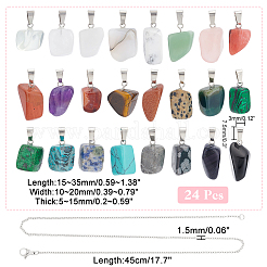 DIY-Sets zur Herstellung von Halsketten mit Edelsteinanhängern&nbsp;DIY-UN0001-83P