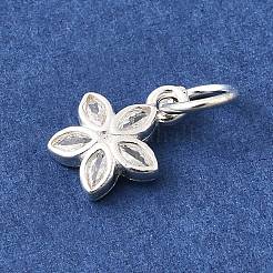 925 Sterlingsilber-Blumenanhänger mit klarem Zirkonia&nbsp;STER-A048-02B-S