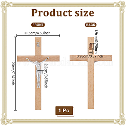 Ostern Jesus Kreuz Holz Dekorationen&nbsp;DJEW-WH0053-51