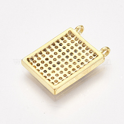Ottone micro spianare pendenti zirconi&nbsp;ZIRC-T006-41G-01