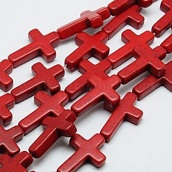 Kunsttürkisfarbenen Perlen Stränge&nbsp;LS-TURQ-G112-15x20mm-08