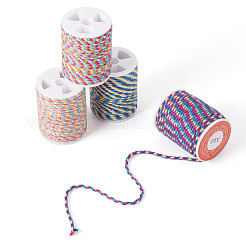 4 Rolle 4 Farben 4-fädige Polycotton-Kordel mit Metallicfaden&nbsp;OCOR-TA0003-33A