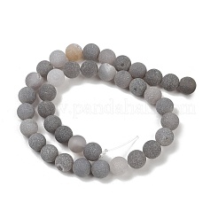 Chapelets de perles en agate naturelle de Druzy&nbsp;G-NH0024-A02-10mm