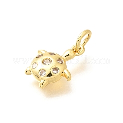 Pendentifs avec zircon cubiques à micro-pavés en laiton&nbsp;KK-Q040-02J-G
