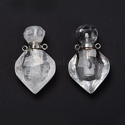 Parfümflaschenanhänger aus natürlichem Quarzkristall&nbsp;G-D058-11P-03