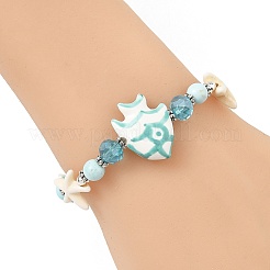 Natürliche howlite Perlen Armbänder&nbsp;BJEW-JB14226