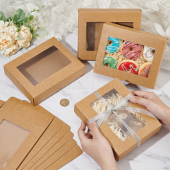 Quaderförmige Geschenkboxen aus Kraftpapier zur Aufbewahrung&nbsp;CON-WH0095-99A-01