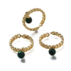Anelli con polsino a catena in ottone per donna&nbsp;RJEW-Z085-03G-02