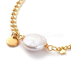 Natürliche Barockperle Keshi Perle Link Armbänder&nbsp;BJEW-JB05803-03