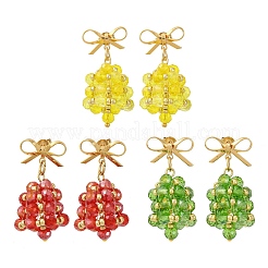 3 Paar Weihnachtsglocken-Ohrstecker aus Messing&nbsp;EJEW-MZ00495