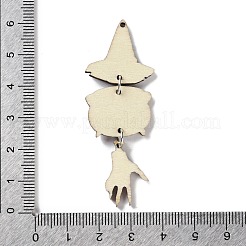 Grands pendentifs en bois sur le thème d'Halloween&nbsp;WOOD-Z004-09E