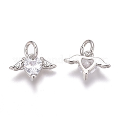 Messing micro pave klar zirkonia charme&nbsp;ZIRC-O035-26P
