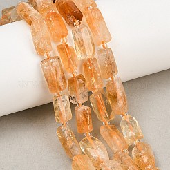 Stränge aus erhitzten natürlichen Citrinperlen&nbsp;G-O170-113