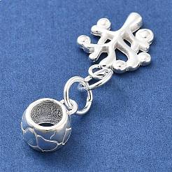 925 Sterling Silber European Beads&nbsp;STER-S009-01D-S