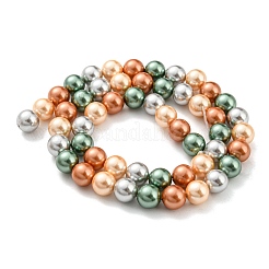 Fili di perle di conchiglie galvanizzate&nbsp;X-SHEL-F008-03B-02