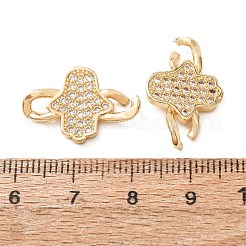 Ciondoli connettore in ottone micro pavé di zirconi cubici&nbsp;LS-CU-CJC6430-01G