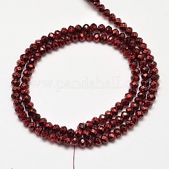 Fili di perle di vetro verniciato trasparente sfaccettato&nbsp;DGLA-J001-C04