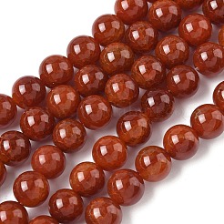Chapelets de perles en agate naturelle craquelée&nbsp;G-I394-B15-12mm