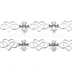 Cuore in ottone con catene a maglia infinita&nbsp;CHC-N019-01P