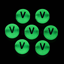 Cuentas acrílicas esmeriladas luminosas&nbsp;FACR-T008-02V