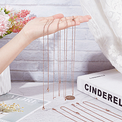 PVD-Vakuumbeschichtung klassische schlichte 304 Edelstahl Herren Damen Kabelkette Halsketten&nbsp;STAS-UN0017-38RG-B