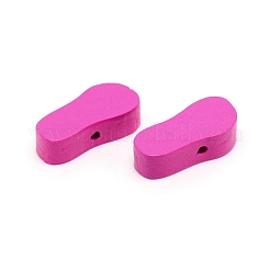 Perles de bois naturel peintes à la bombe&nbsp;WOOD-TAC0011-30B
