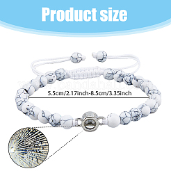 4 stücke 4 arten ich liebe dich in 100 sprachen projektion armbänder set&nbsp;BJEW-FI0001-03