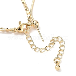 Collane a doppio strato in ottone&nbsp;NJEW-Q344-01G