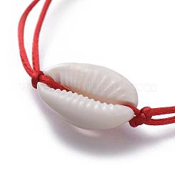 Verstellbare geflochtene Perlenarmbänder aus Nylonfaden&nbsp;BJEW-JB05119-02