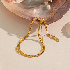 Armbänder aus einsträngiger Schlangenkette aus Edelstahl 304 für Damen&nbsp;UU3711