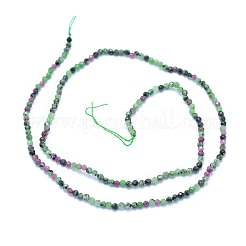 Rubí natural en hebras de abalorios zoïsite&nbsp;G-I279-E02-01
