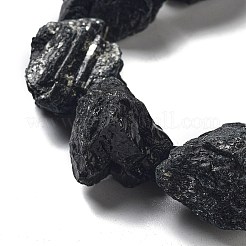 Rohe raue natürliche schwarze Turmalinperlenstränge&nbsp;G-J388-A12-01