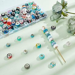 108 Stück 2 Farben Acryl & Harz & Polymer Clay Strass European Beads&nbsp;OPDL-NB0001-16