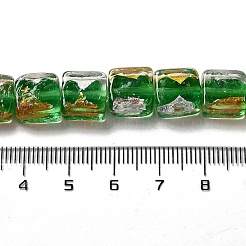 Perline lampwork in lamina d'oro e d'argento fatte a mano&nbsp;FOIL-C001-01C-03