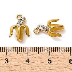 304 Edelstahl Emaille Strass Anhänger&nbsp;SA-L002-09G