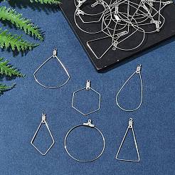 24 Stück 6 Stile 304 Edelstahlanhänger&nbsp;STAS-FS0001-55
