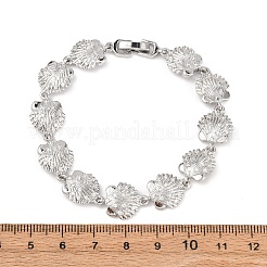 Bracelets à maillons en laiton micro pavé en zircone cubique transparente pour femmes&nbsp;BJEW-H209-09A-P