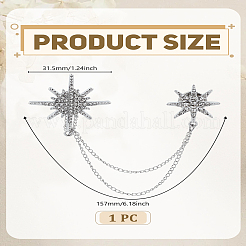 Spilla con strass di cristallo a forma di stella da 1 pezzo&nbsp;JEWB-LP0002-04