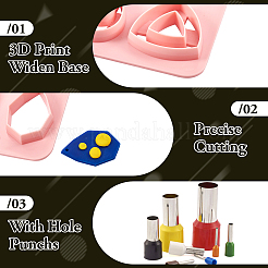 2 Stück 2 Stile Trapez & Rechteck & Tropfen & Quadrat ABS-Kunststoff Plastilin Werkzeuge&nbsp;DIY-TA0005-58