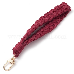 Pendentif de poignet en fils de coton macramé fait à la main&nbsp;HJEW-JM02623