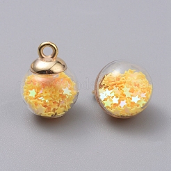 Pendenti a sfera in vetro trasparente&nbsp;GLAA-TAC0002-I01