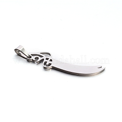 Pendentifs en forme d'épée de grande taille en acier inoxydable 304 résistant au ternissement&nbsp;STAS-E090-13P-B