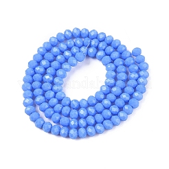 Opaque couleur unie imitation jade perles de verre brins&nbsp;EGLA-A044-P4mm-D17