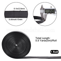 Cordon plat en similicuir pu&nbsp;LC-WH0006-05D-02