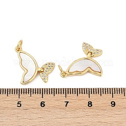 Ottone micro spianare pendenti zirconi&nbsp;KK-U058-08G-02