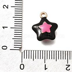 Breloques d'émail en laiton&nbsp;KK-R212-16G-02