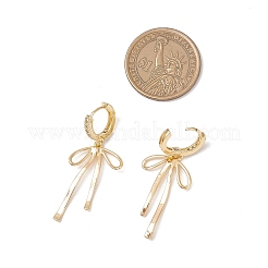 4 paio di orecchini a cerchio in ottone con micro pavé di zirconi cubici trasparenti&nbsp;EJEW-JE06503
