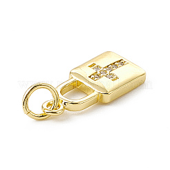 Pendentifs avec zircon cubiques à micro-pavés en laiton&nbsp;ZIRC-F132-45G