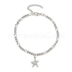 3 pz braccialetti a catena figaro in acciaio inossidabile 304&nbsp;BJEW-JB11641