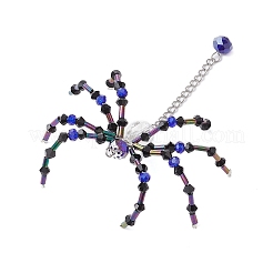 Pendentifs en verre araignée sur le thème d'Halloween&nbsp;PALLOY-JF02882-02